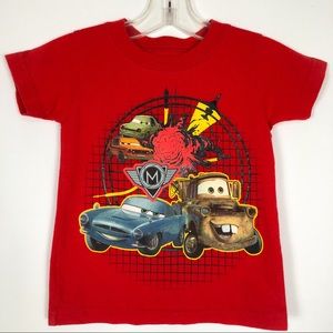 Disney Cars 2 red short sleeve graphic tee size 2T